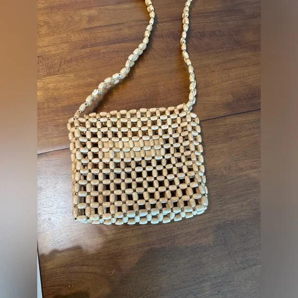 Faithfull the Brand wooden beaded purse, sold with cloth bag - Picture 6 of 7